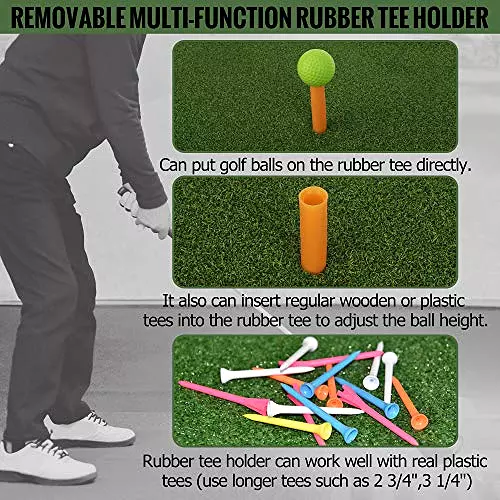 12x24 Golf Mat with 12 Foam Balls & Golf Tees - Golf Practice Mats