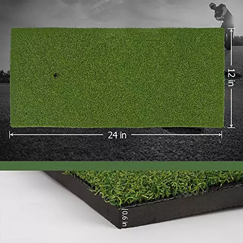 12x24 Golf Mat with 12 Foam Balls & Golf Tees - Golf Practice Mats