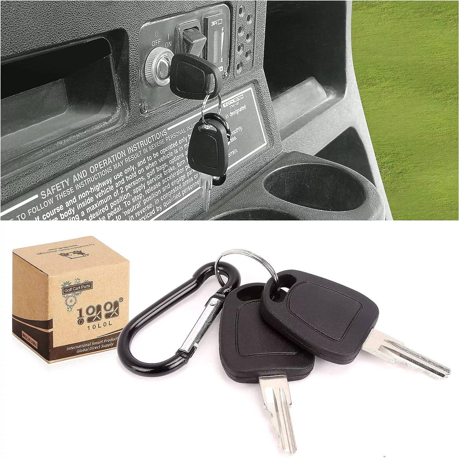 2PCS Universal Golf Cart Ignition Keys - 10L0L