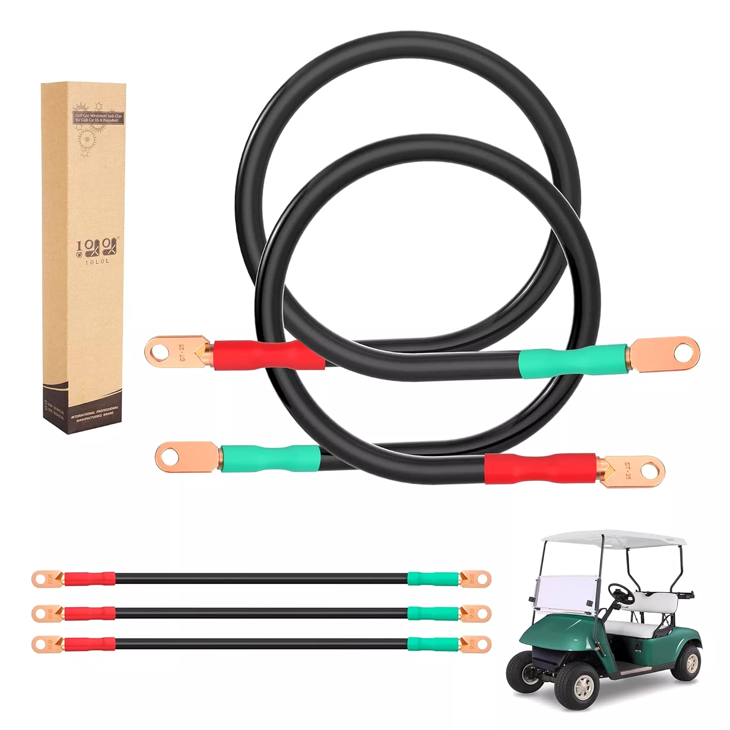 4 Gauge Golf Cart Battery Cables for EZGO RXV & Club Car Precedent - 10L0L