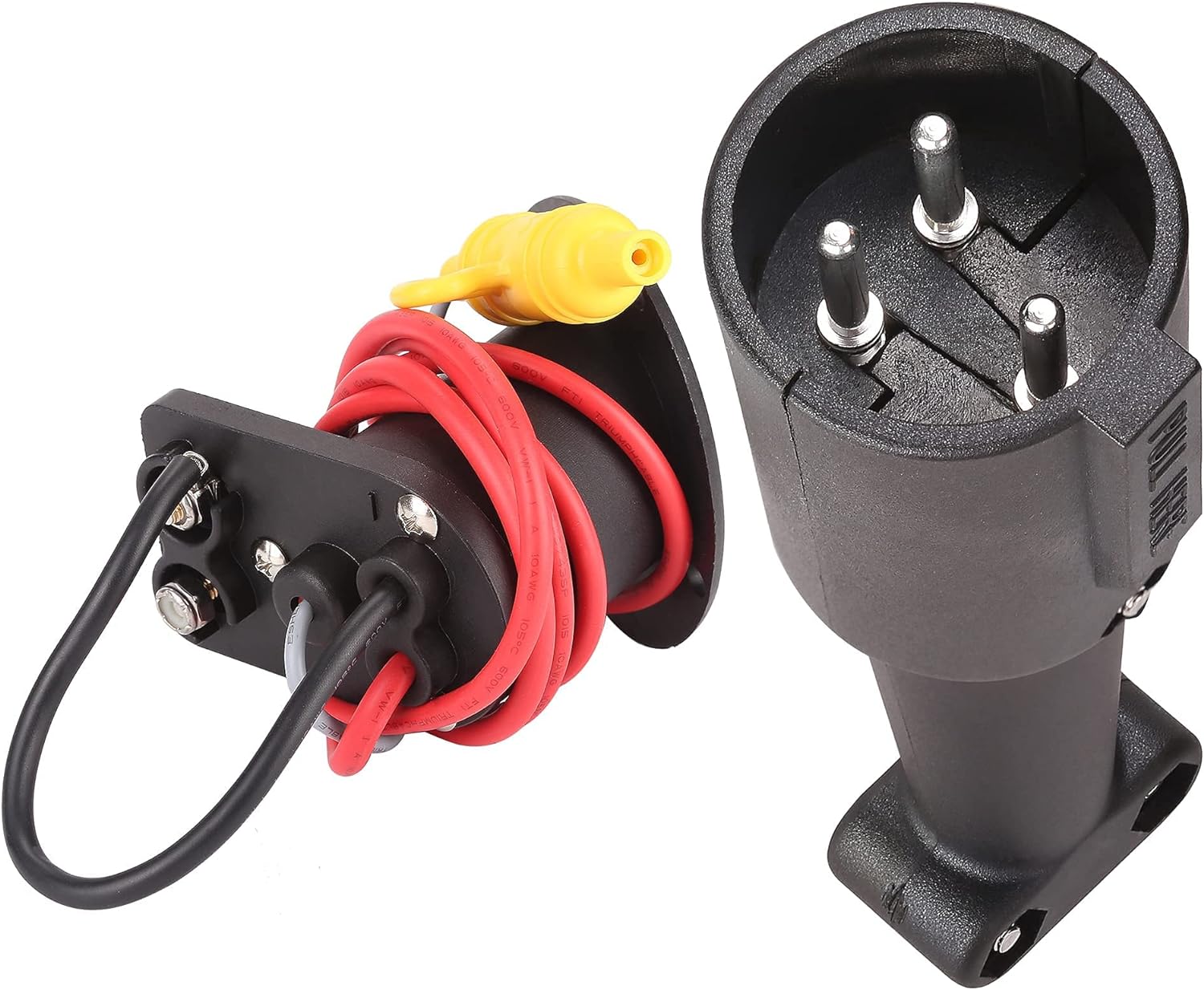 48V DC Golf Cart Charger Plug and Socket 3-Prong for Club Car DS & Powerdrive - 10L0L