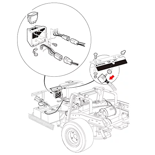 48V Golf Cart Tow Run Switch for Golf Cart Club Car DS Electric 1995-up - 10L0L