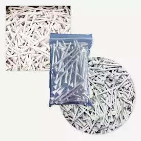 500 x 3-1/4 Wooden White Golf Tees