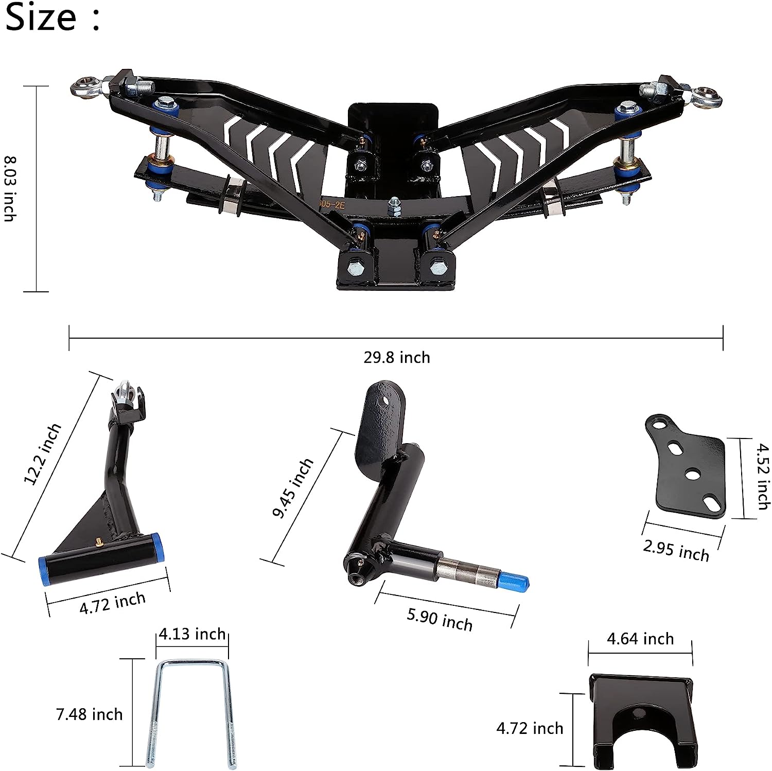 6 Inch Golf Cart Lift Kits for Club Car Precedent 2004-up Electric or Gas - 10L0L