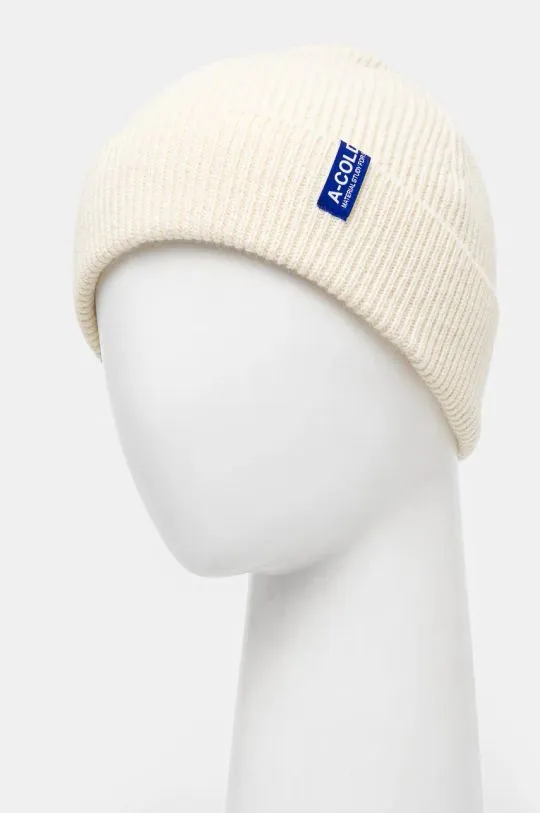 A-COLD-WALL* wool beanie Ribbed Structure Beanie beige color ACWUA207