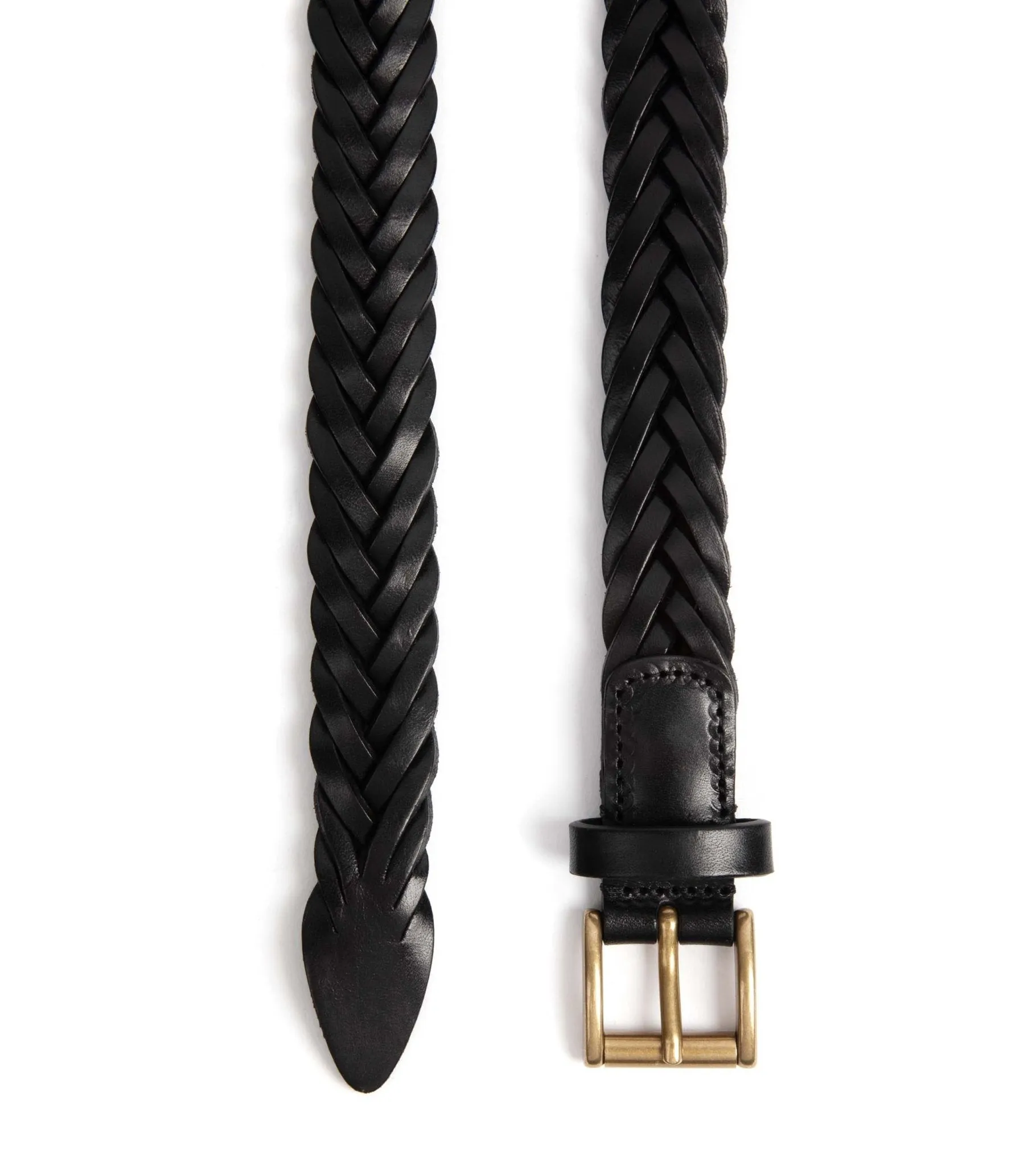 Anderson's Braided Leather Belt: Black