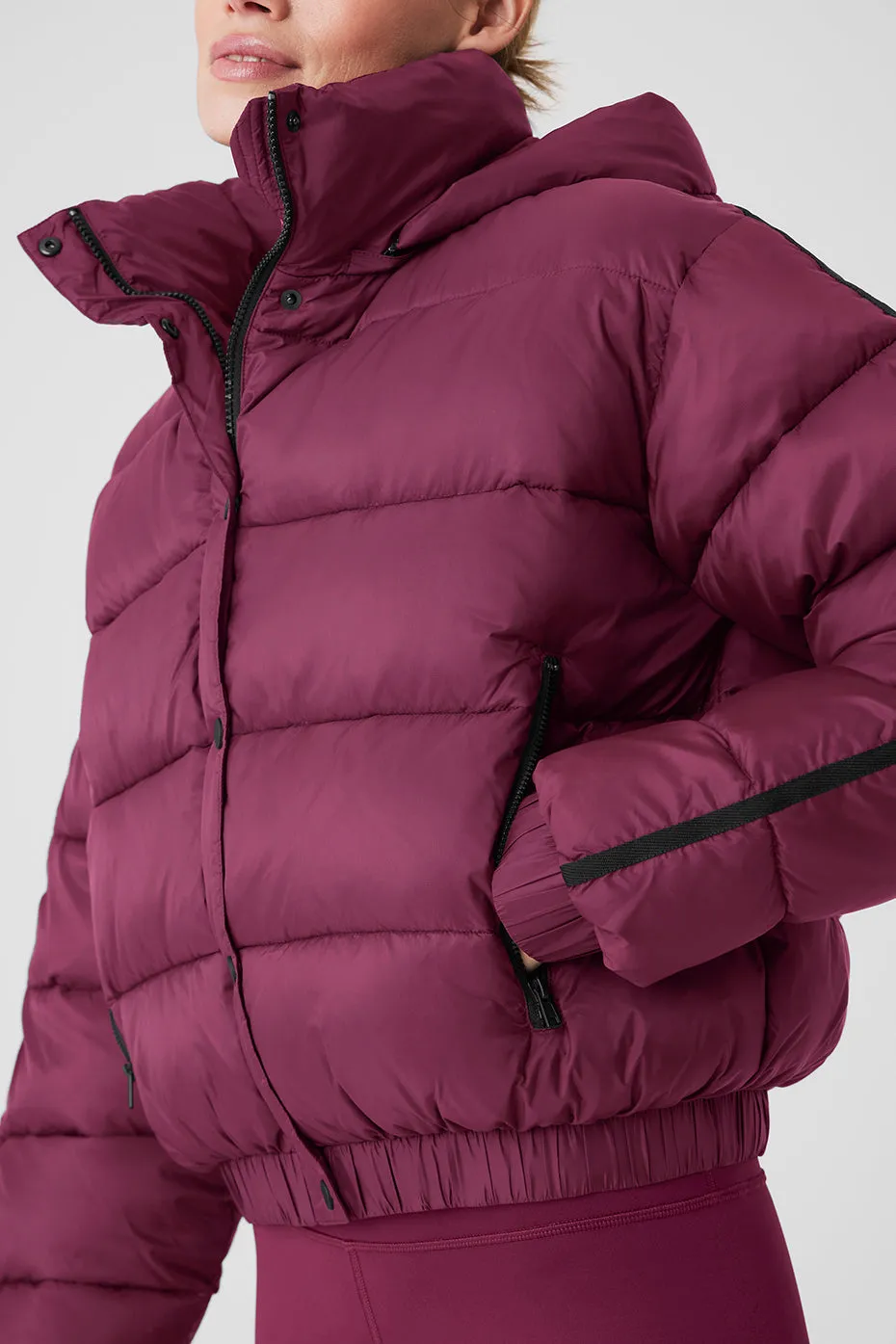 Aspen Love Puffer Jacket - Wild Berry