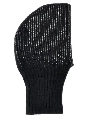 Balaclava Rhinestones Hats Black