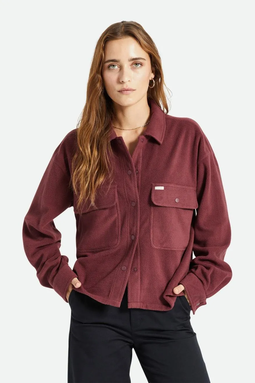 Bowery Women's L/S Arctic Stretch Fleece - Mahogany