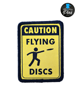 Caution Flying Discs Patches