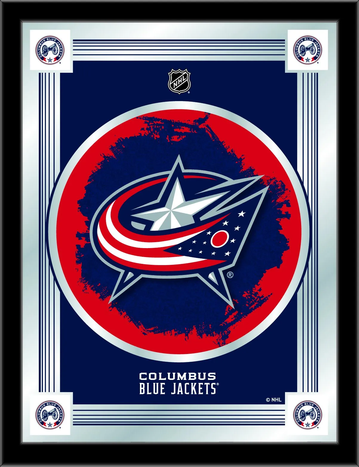 Columbus Blue Jackets Holland Bar Stool Co. Collector Logo Mirror (17 x 22)