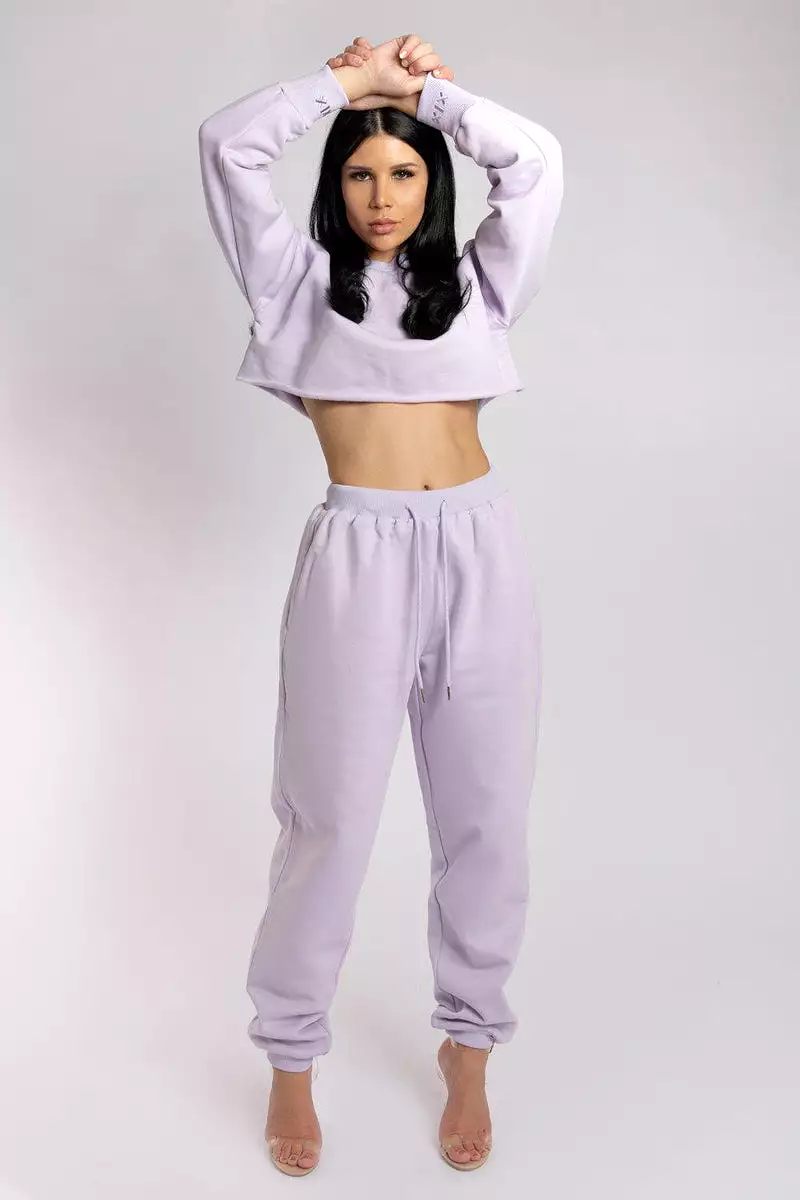 CXIX Oversized Cropped Jumper - Lilac