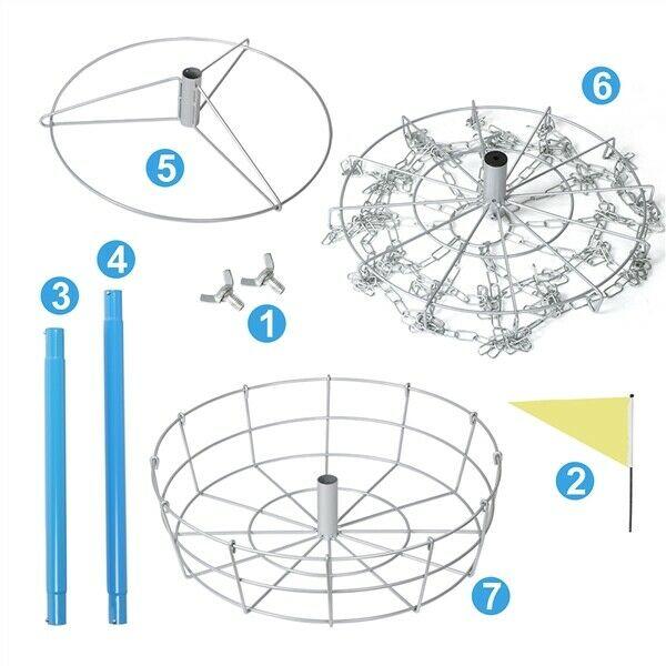 Disc Golf Basket Game - High-Quality Metal Frame & Galvanized Chains