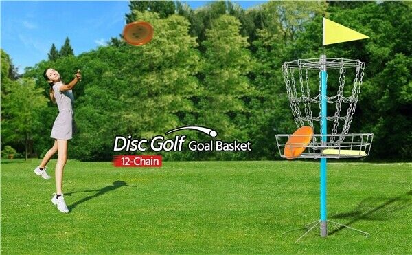 Disc Golf Basket Game - High-Quality Metal Frame & Galvanized Chains