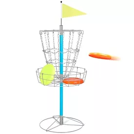 Disc Golf Basket Game - High-Quality Metal Frame & Galvanized Chains