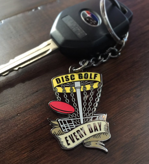 Disc Golf Every Day Keychain