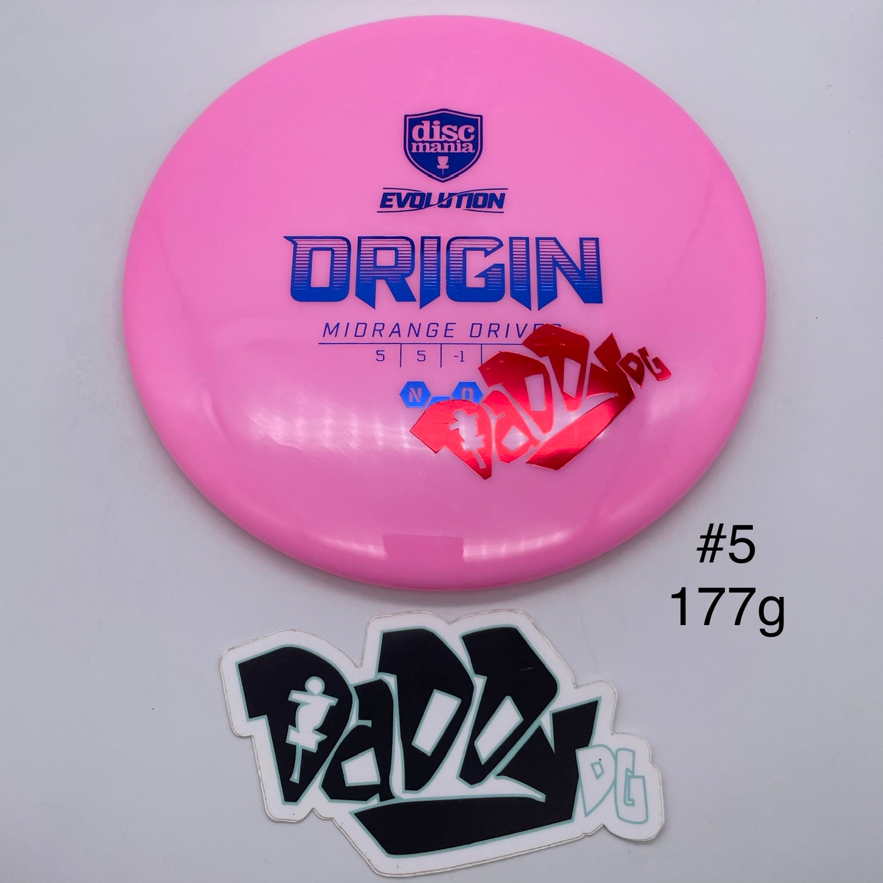 Discmania Evolution Neo Origin Midrange w/ custom Daddy DG Stamp