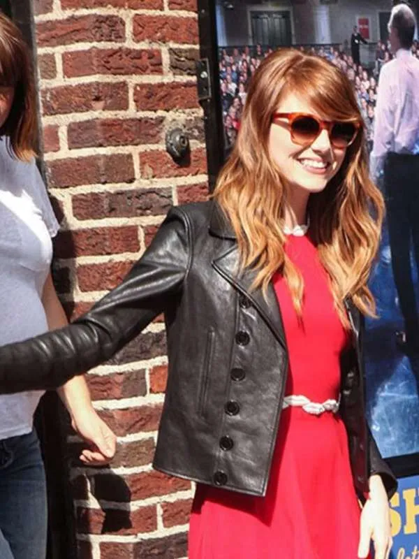 Emma Stone Leather Jacket - New American Jackets