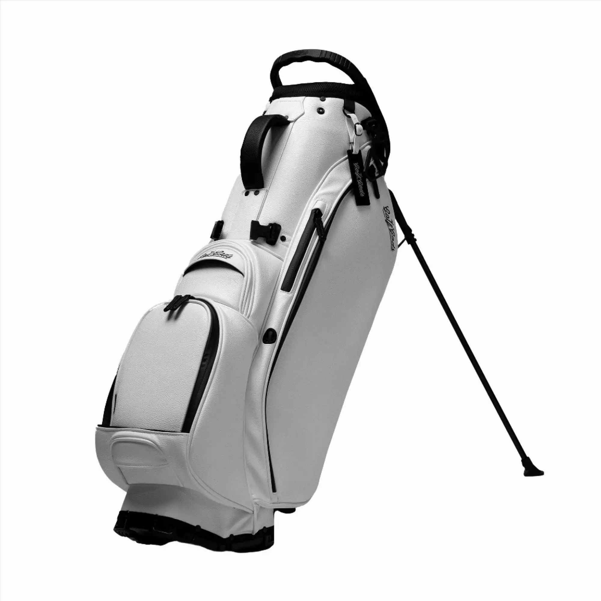 Fairway Leather Golf Stand Bag - White