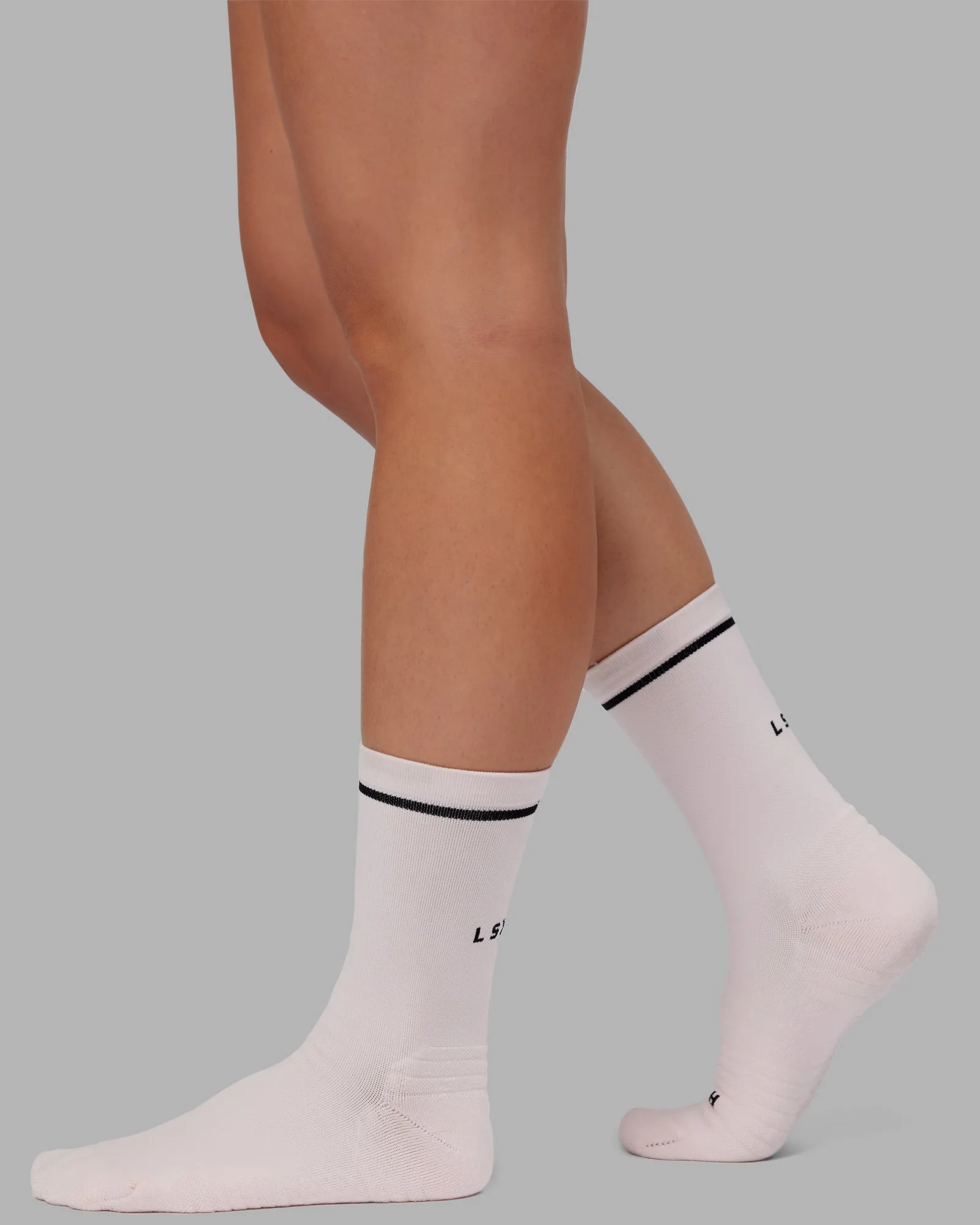 Fast Performance Crew Socks - Bubblegum-Black