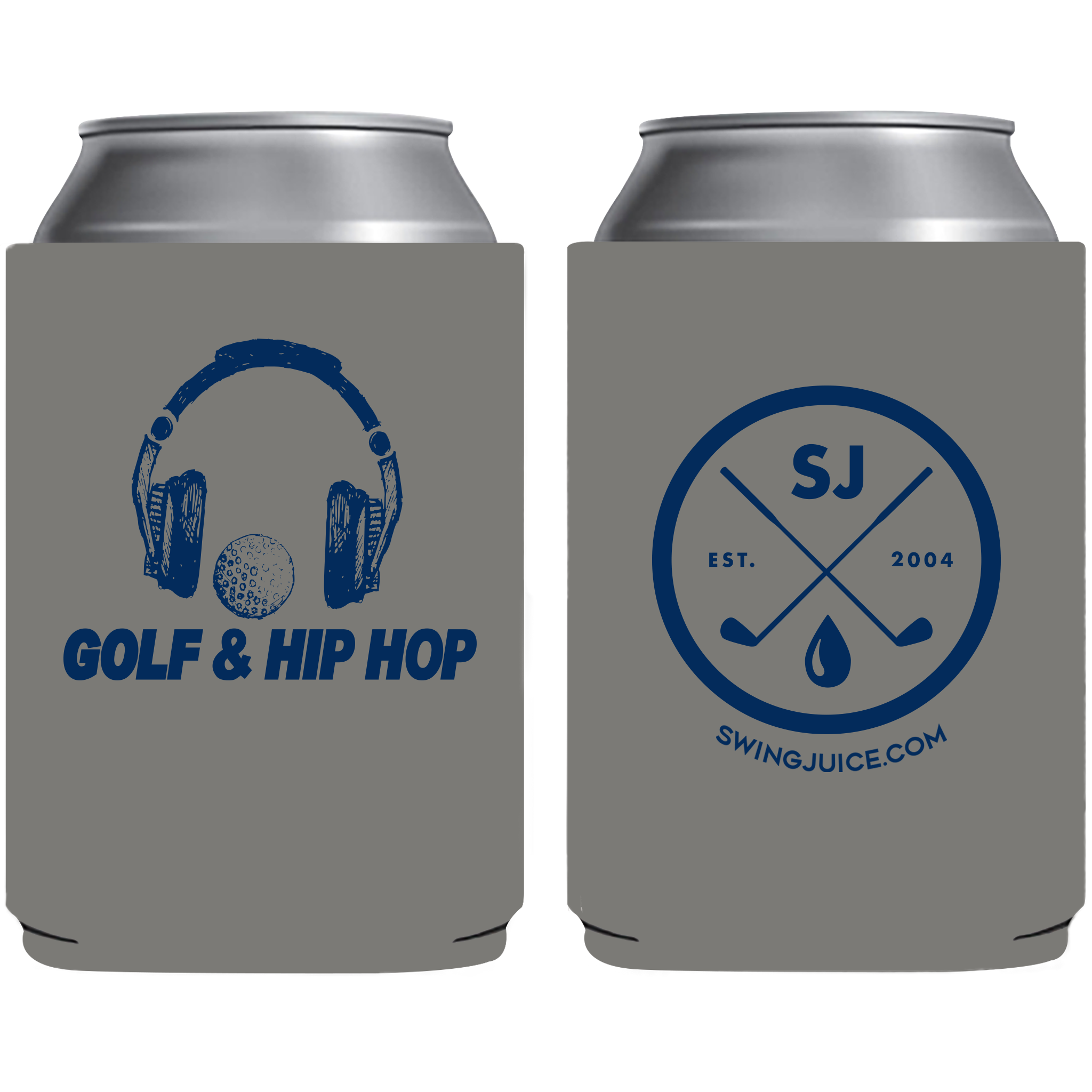 Golf & Hip Hop Koozie Grey O/S