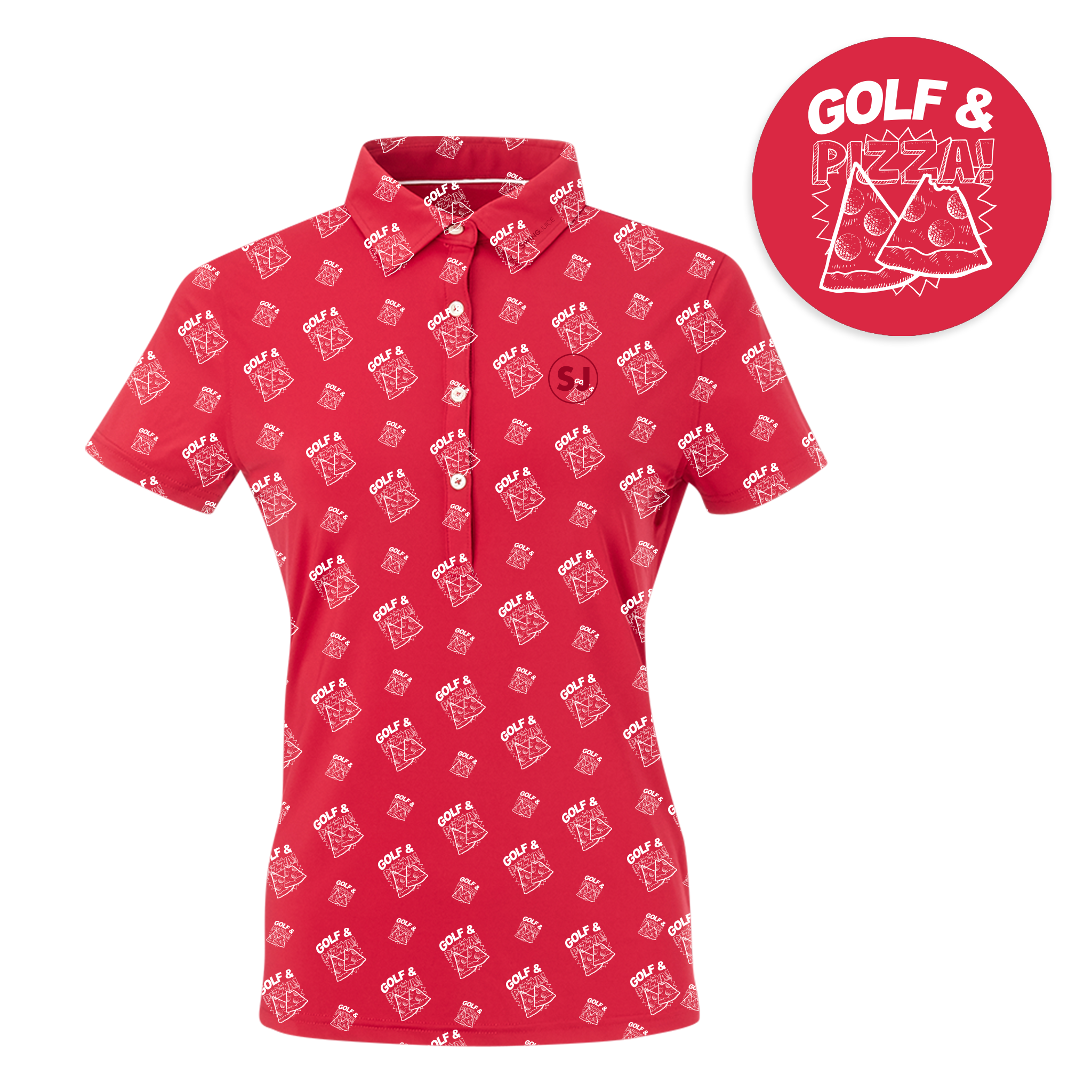 Golf & Pizza Women's Polo