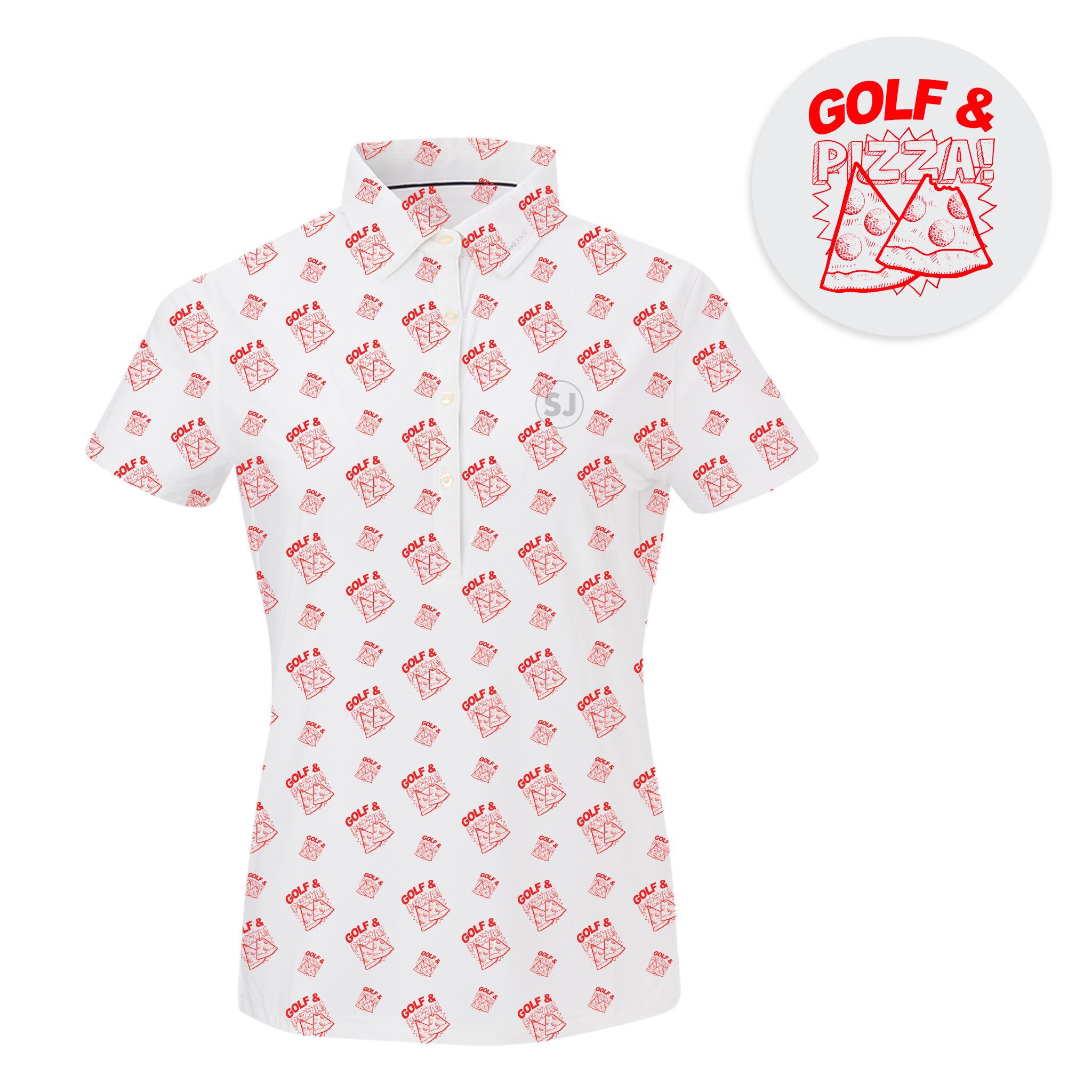 Golf & Pizza Women's Polo