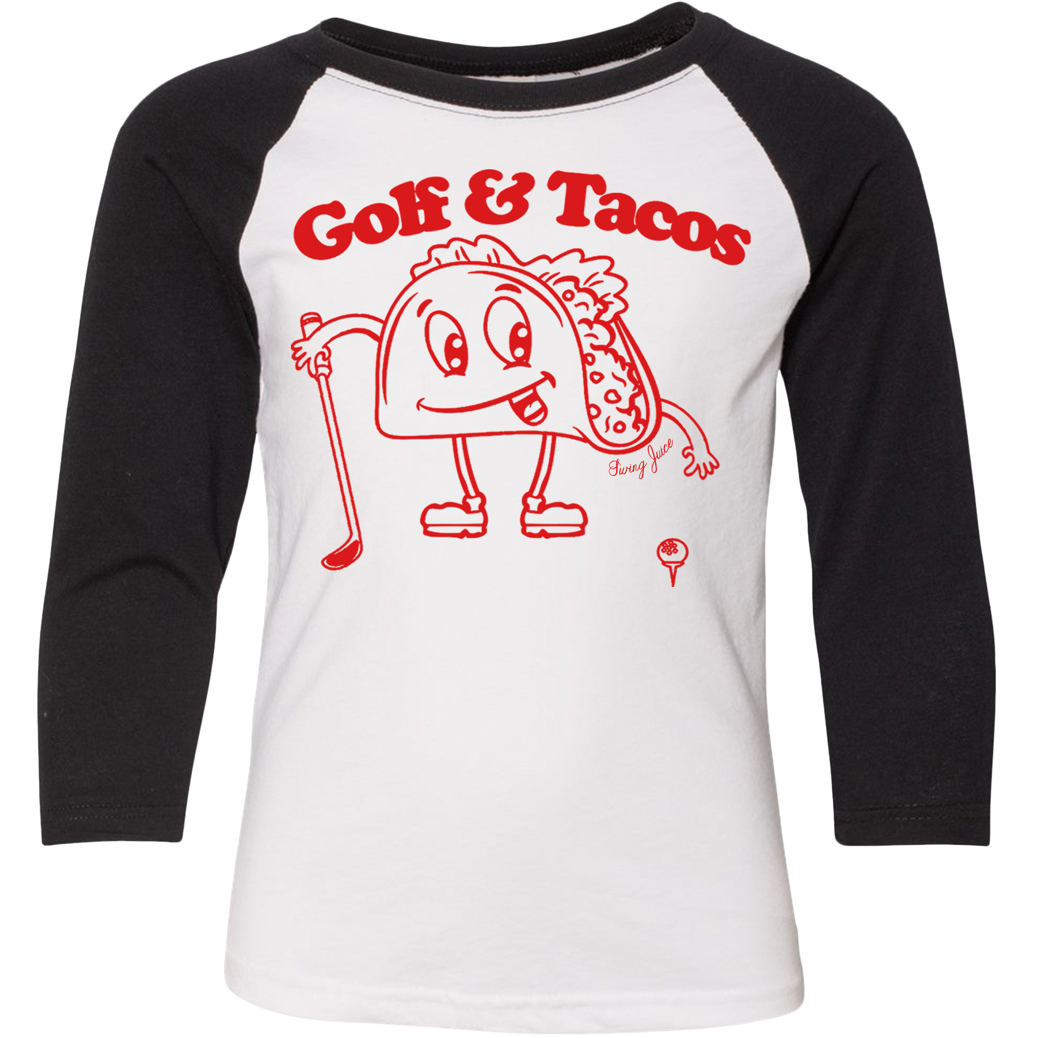 Golf & Tacos Kids Raglan T-Shirt