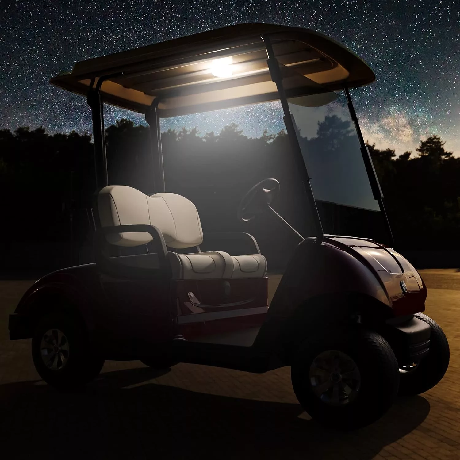 Golf Cart Dome Light USB Charging LED Roof Lighting for Club Car EZGO Yamaha - 10L0L