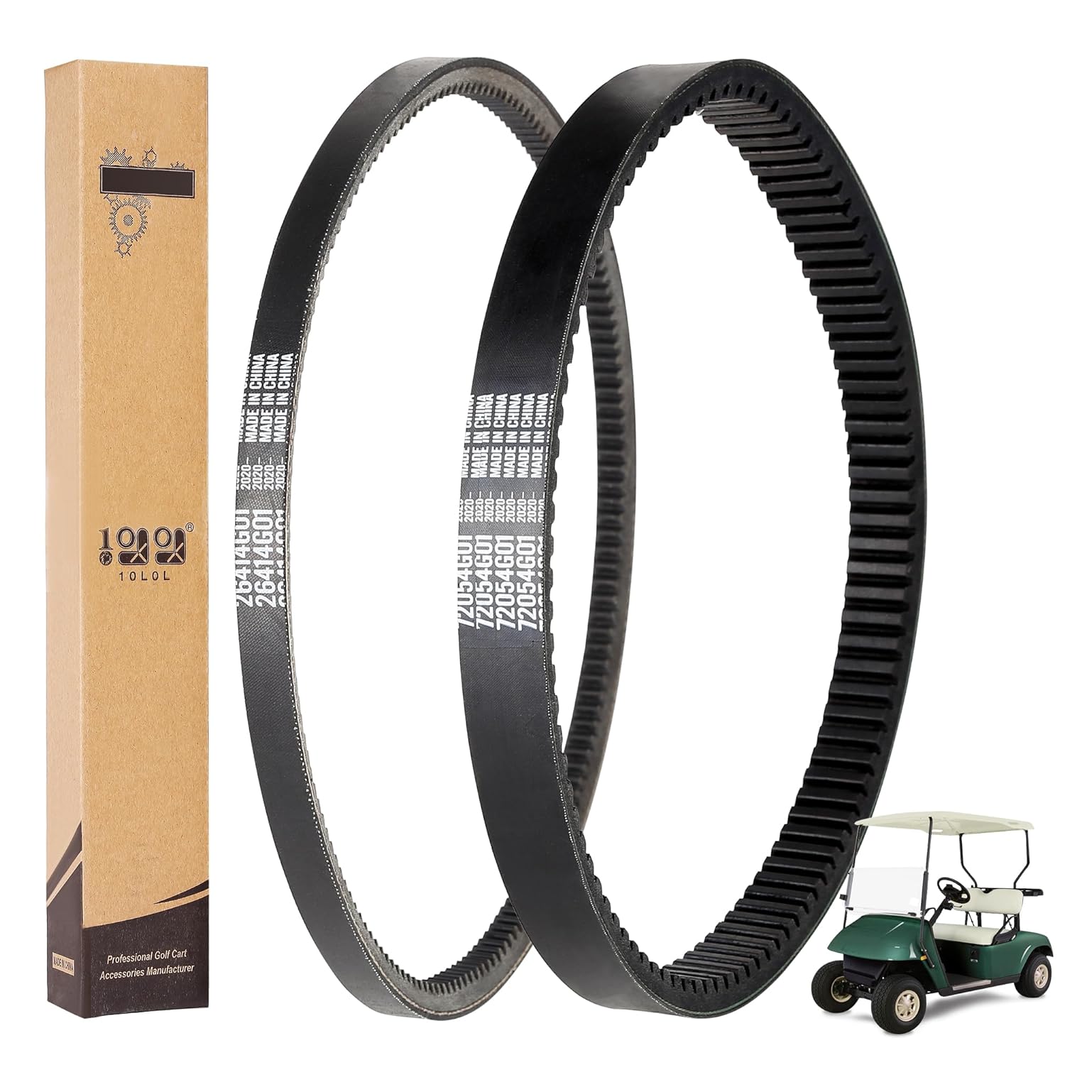 Golf Cart Drive Belt & Starter Generator Belt for EZGO TXT/Medalist/Workhorse - 10L0L