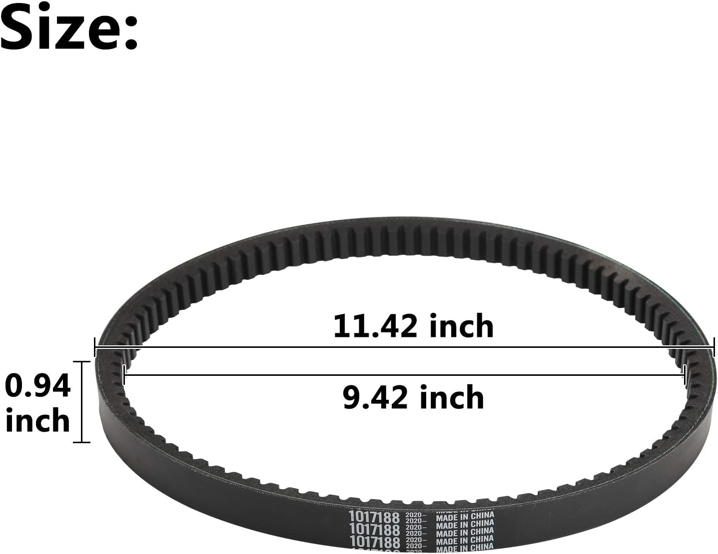 Golf Cart Drive Belt for Club Car DS & Precedent Carryall 1988-1991 Gas Models - 10L0L