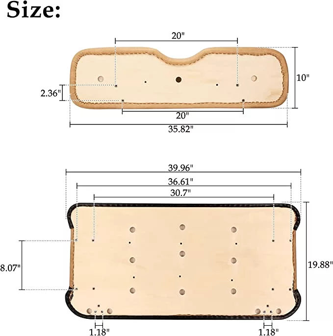 Golf Cart Front Cushion and Seat Back Replacement Kit for EZGO TXT - 10L0L