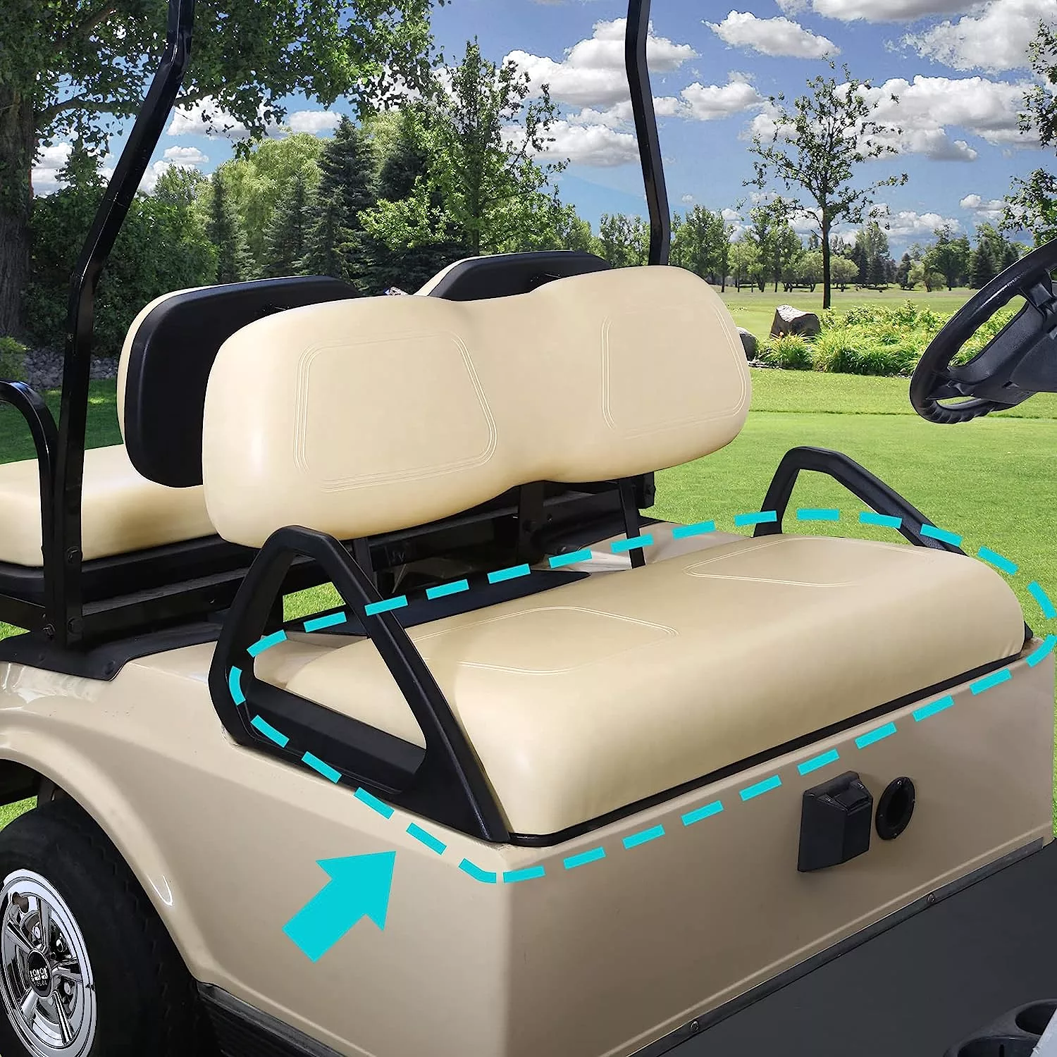 Golf Cart Front Seat Cushion and Seat Back Available Separately for Club Car DS - 10L0L