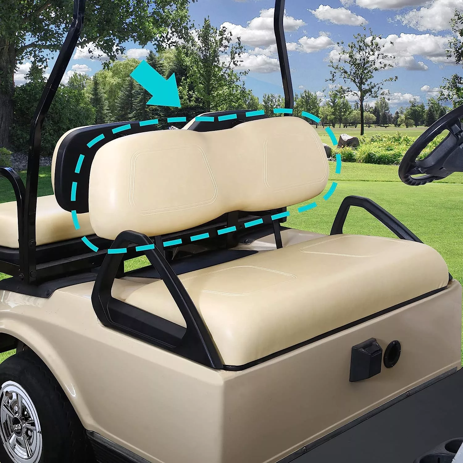 Golf Cart Front Seat Cushion and Seat Back Available Separately for Club Car DS - 10L0L