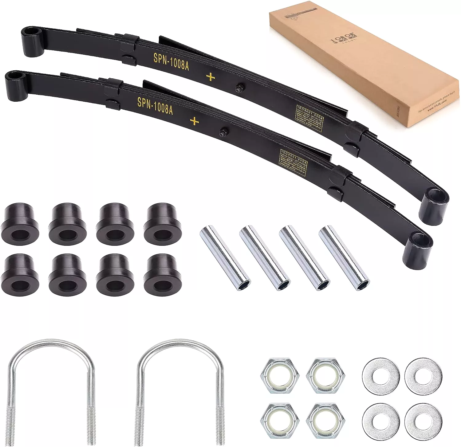 Golf Cart Rear Heavy Duty 4-Leaf Springs Kit for Club Car DS 1982-up - 10L0L