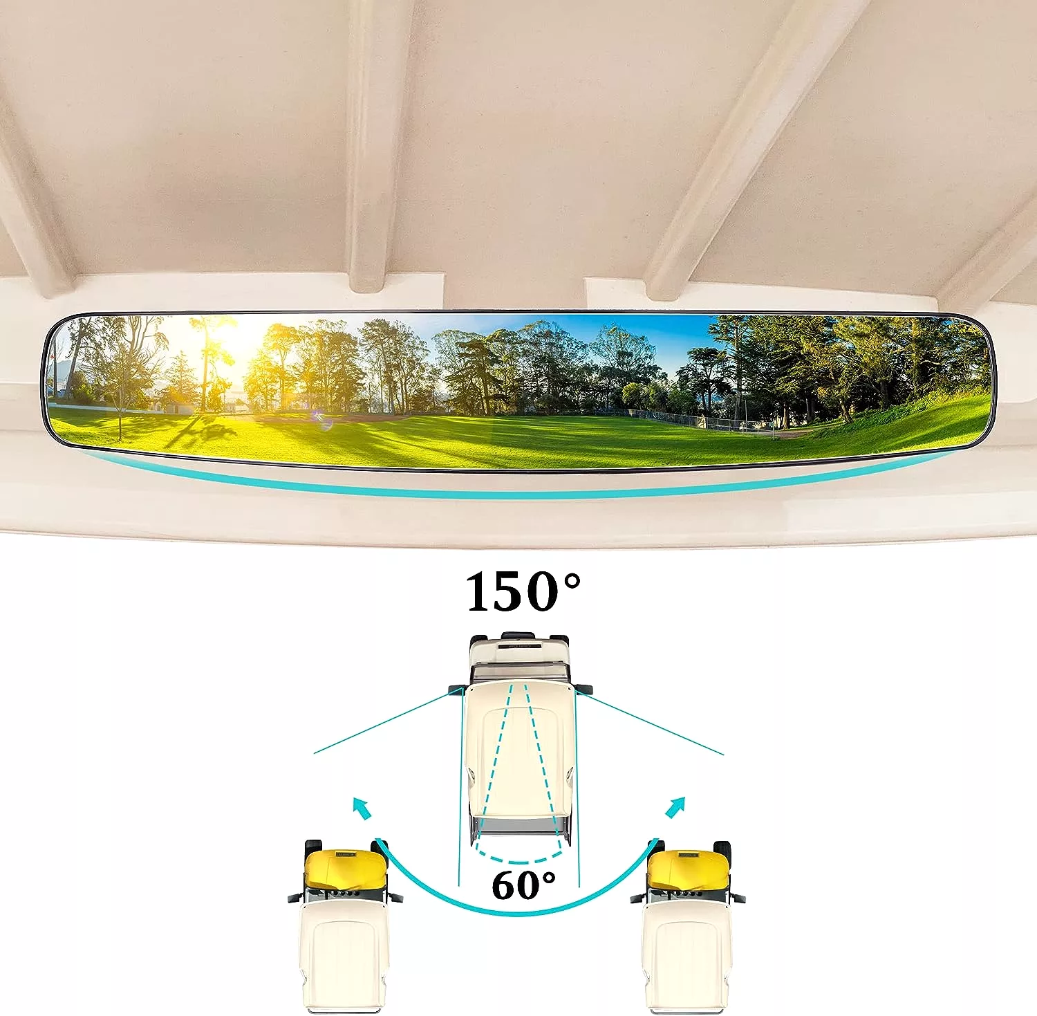 Golf Cart Rear View Mirror for Sale HD Wide Angle for Club Car Yamaha EZGO - 10L0L