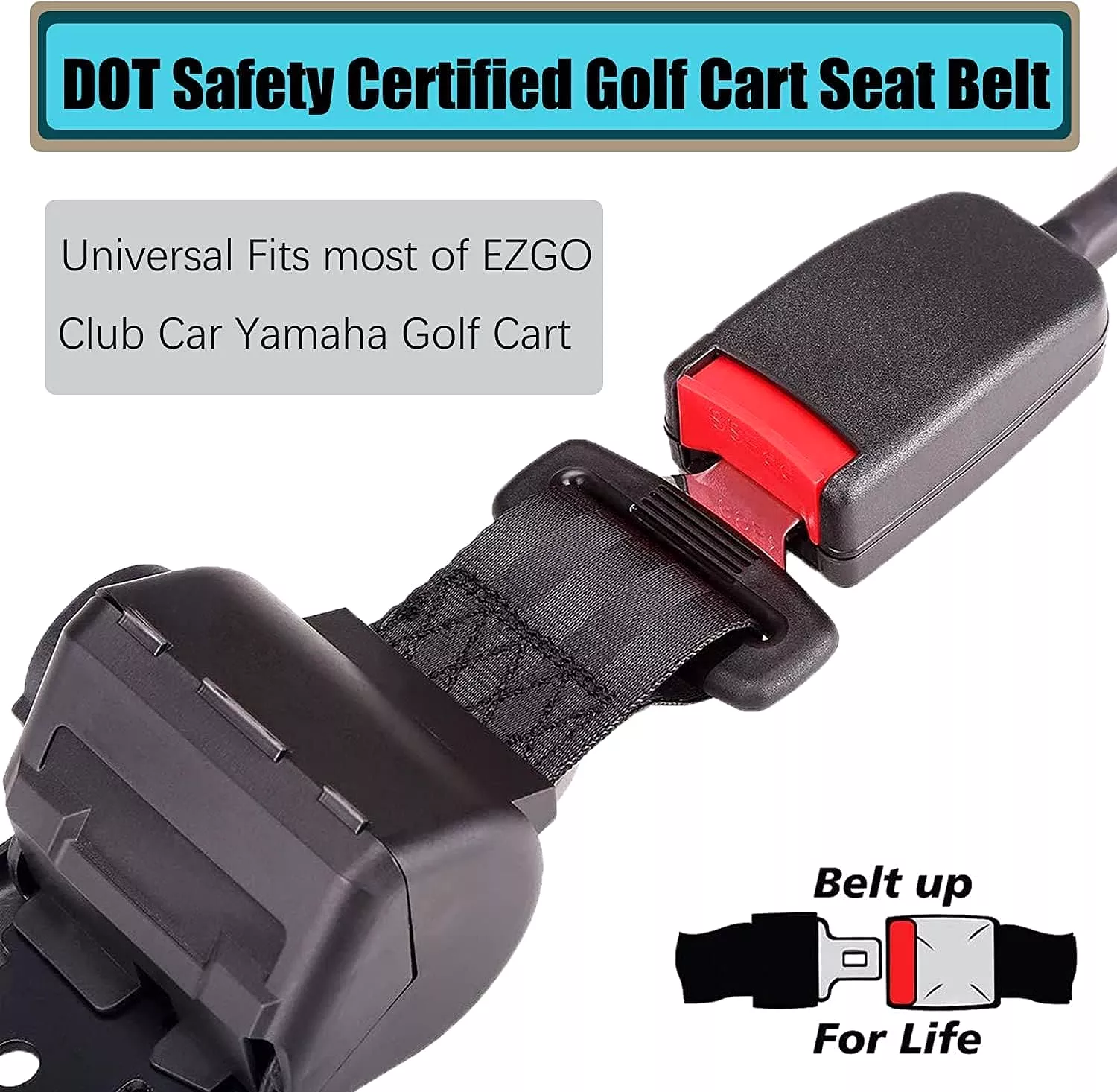 Golf Cart Seat Belts Universal Kit for Club Car EZGO Yamaha - 10L0L