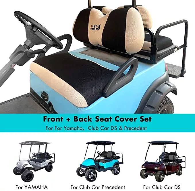 Golf cart seat covers for Yamaha & Club Car Precedent front and rear seat covers - 10L0L