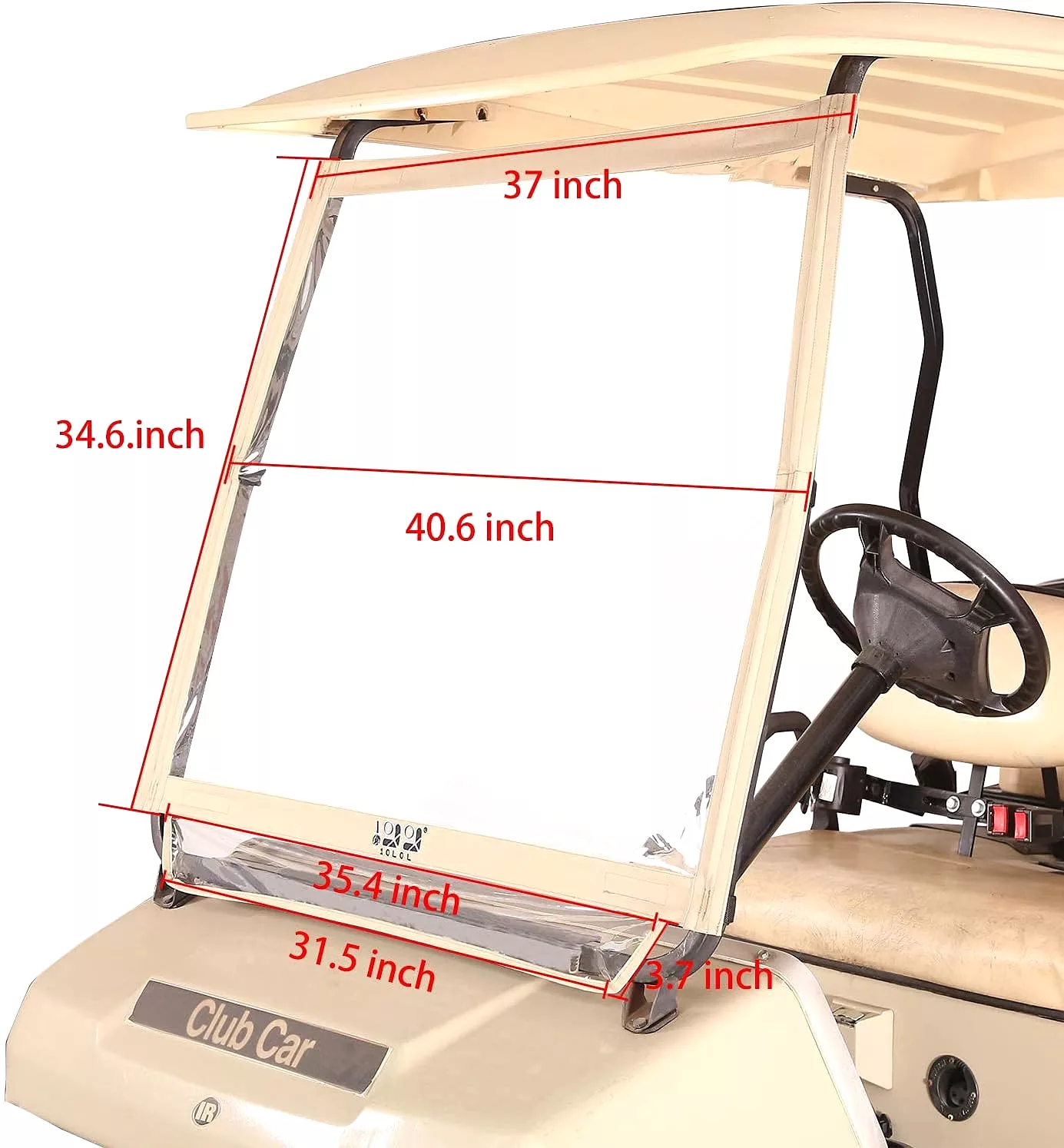 Golf Cart Windshield Fits Club Car DS Golf Cart Lightweight Foldable - 10L0L