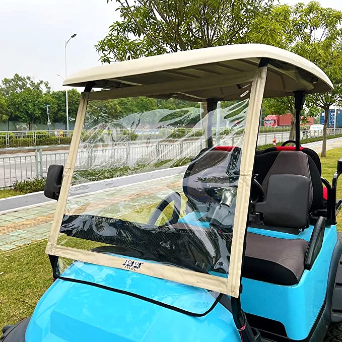 Golf Cart Windshield for Club Car Precedent, Portable Foldable PVC Clear Windshield - 10L0L