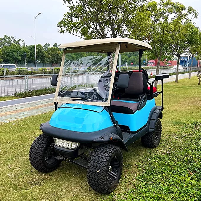 Golf Cart Windshield for Club Car Precedent, Portable Foldable PVC Clear Windshield - 10L0L