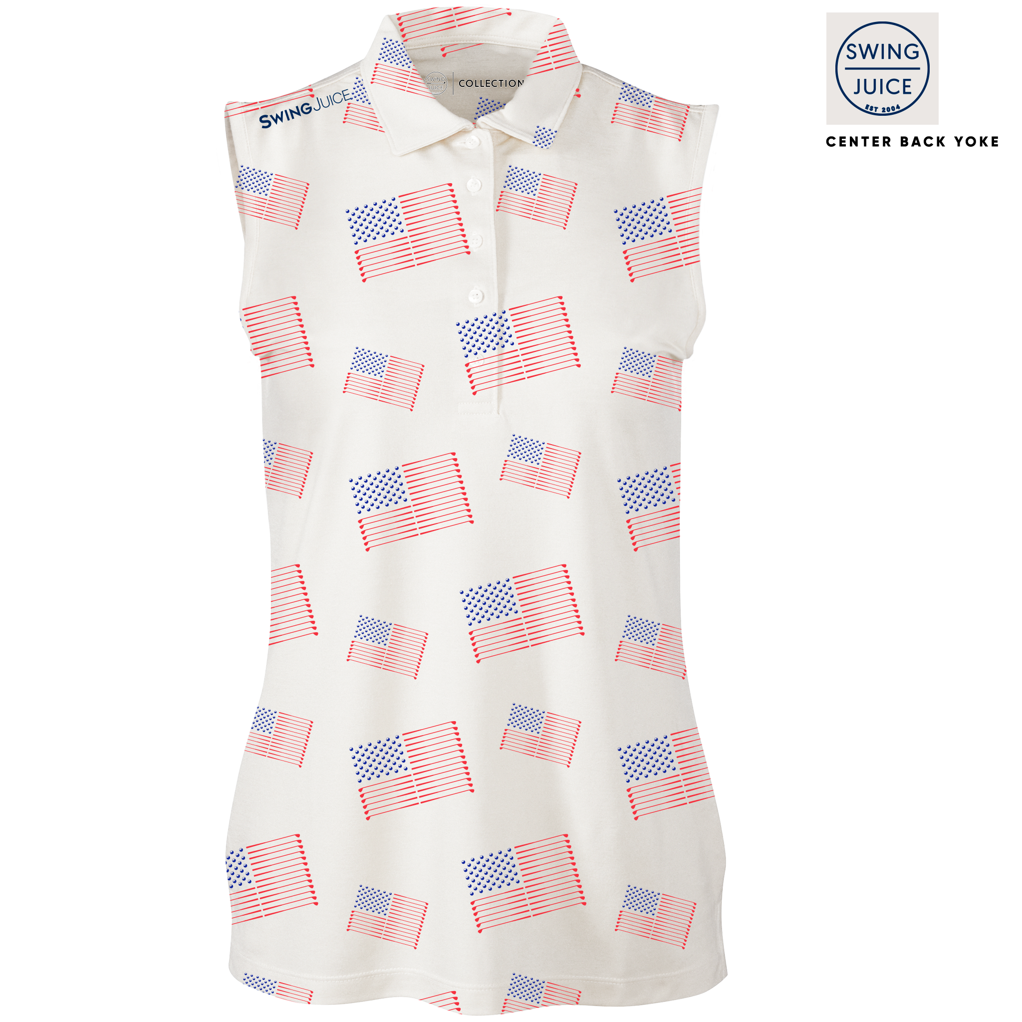 Golf Flag Women's Sleeveless Polo