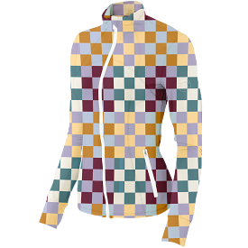 Golf Multi Checker Women's Full Zip