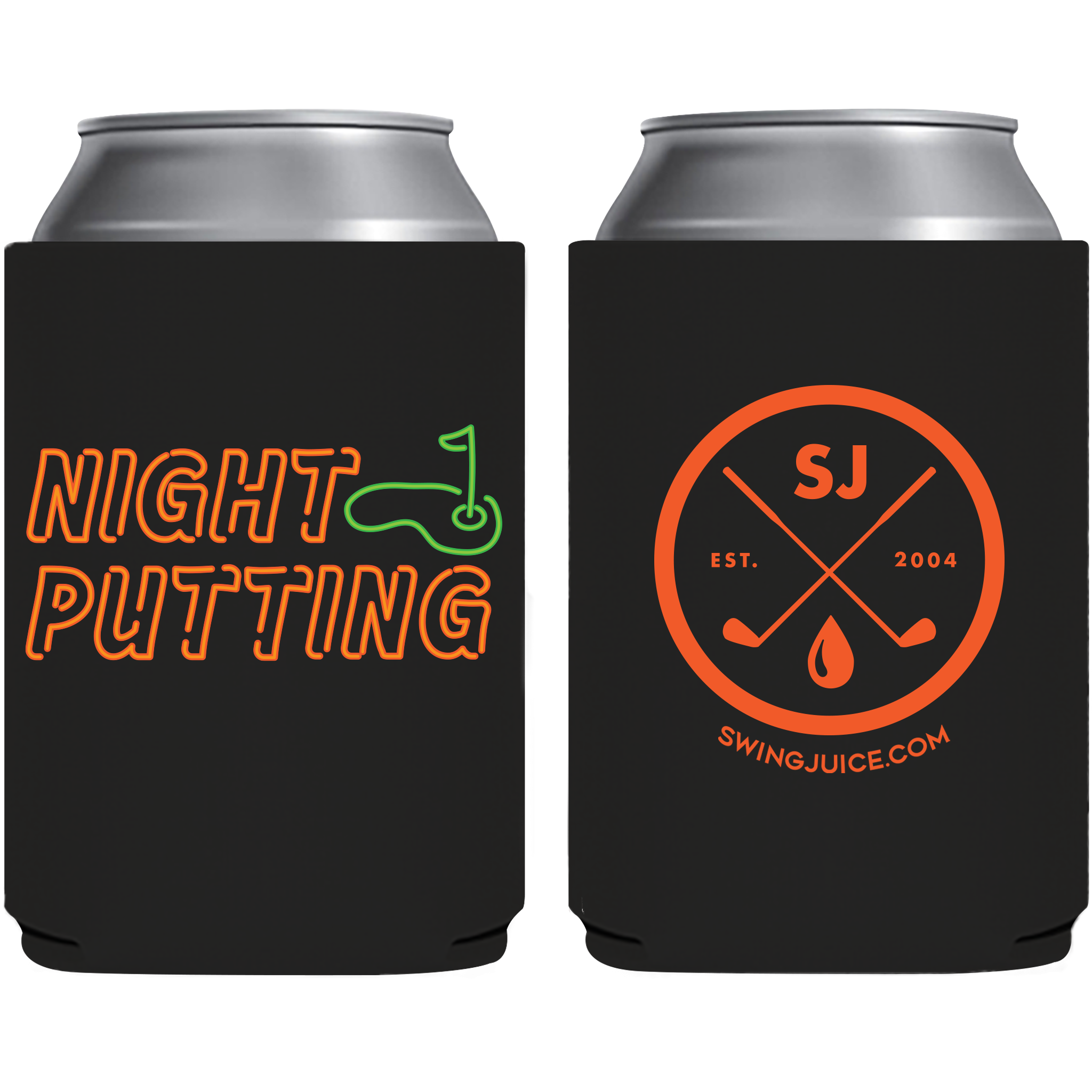 Golf Night Putting Koozie Orange O/S