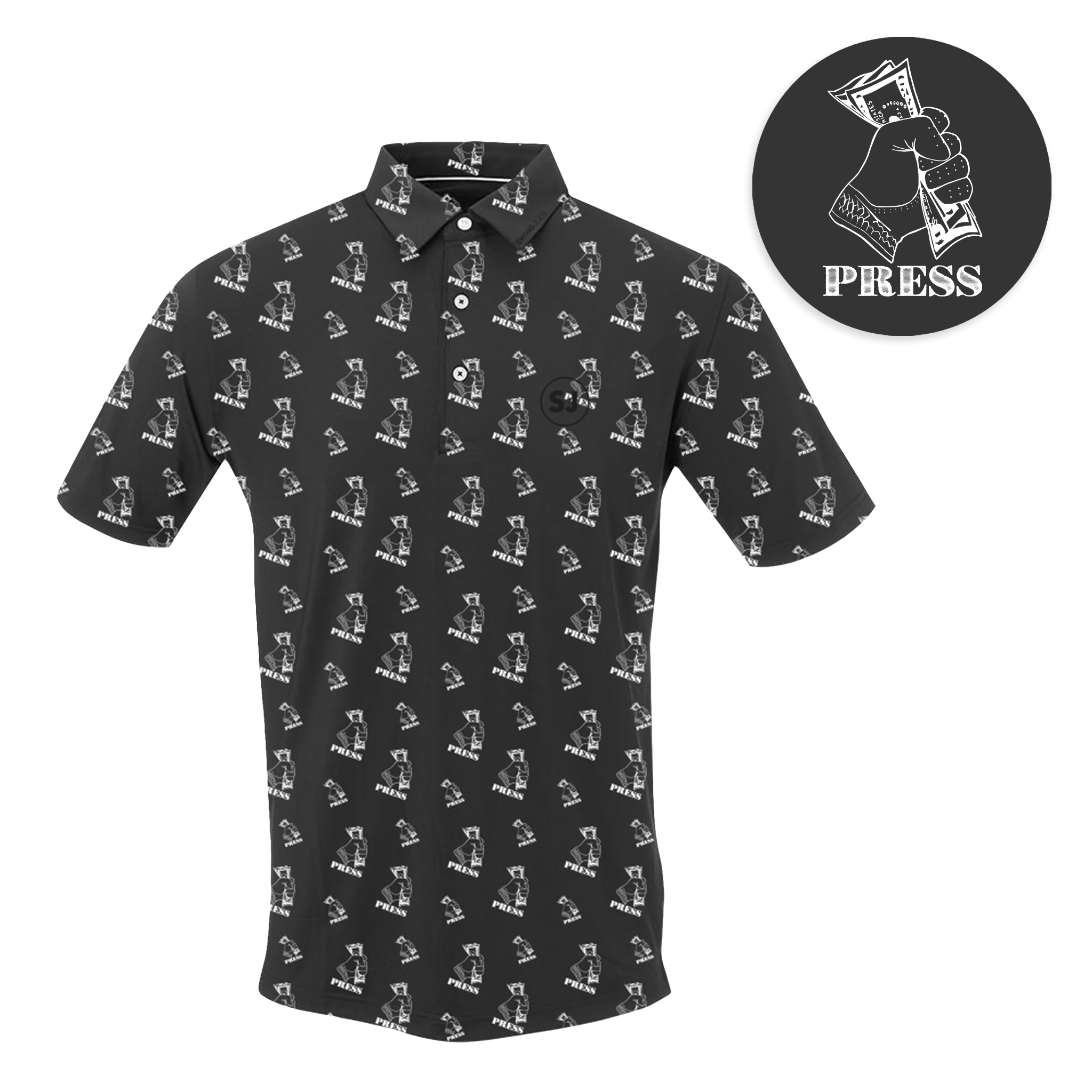 Golf Press Men's Polo Black