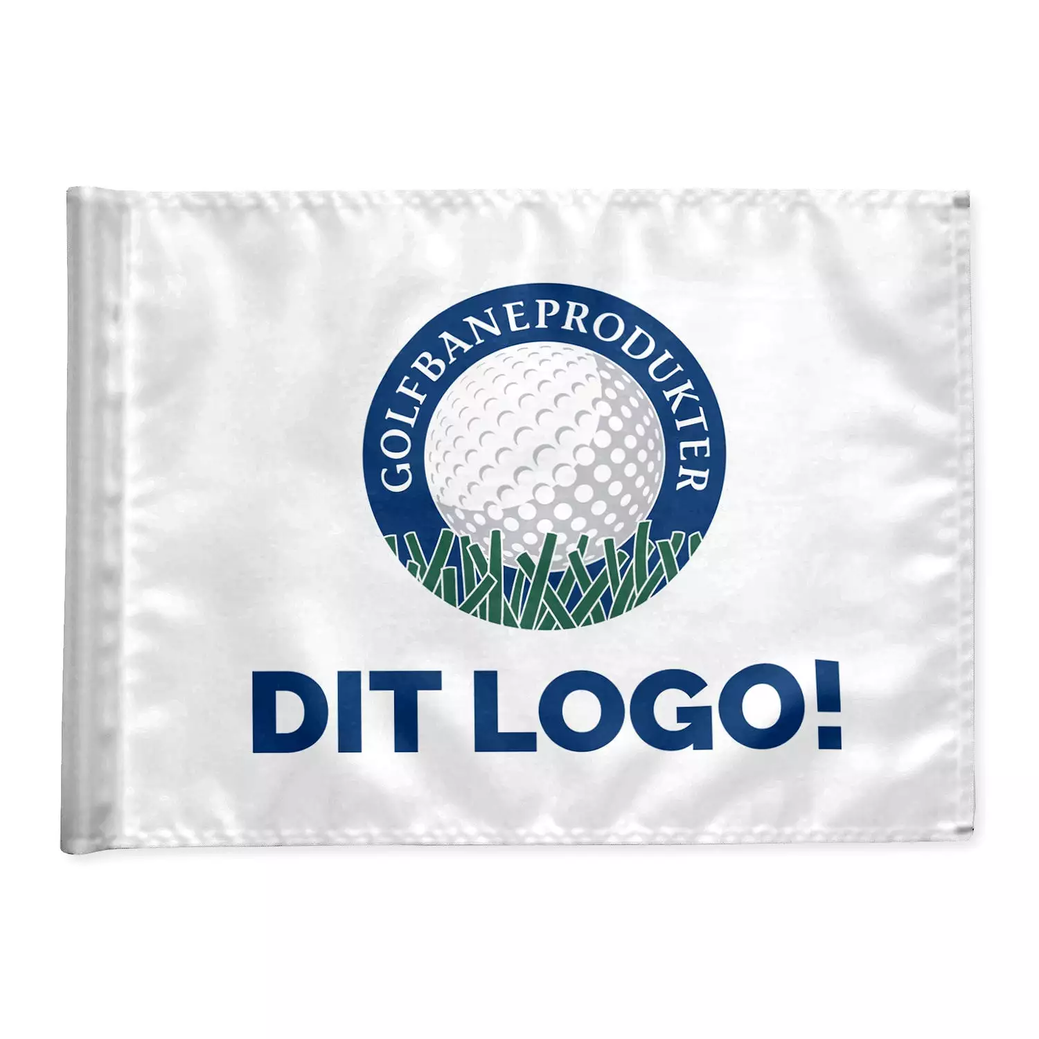 Golflag med digitalprint, dobbeltsidet, 115 gram flagdug