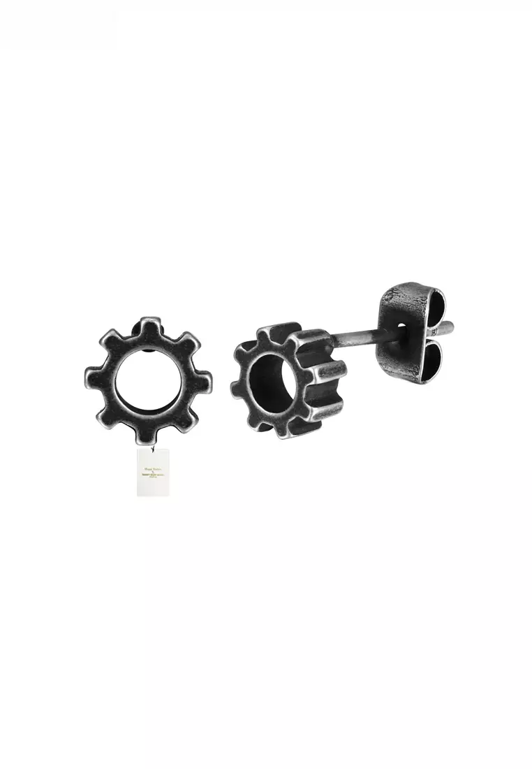 HAPPY FRIDAYS Unisex Titanium Steel Gear Earrings JW QX-529