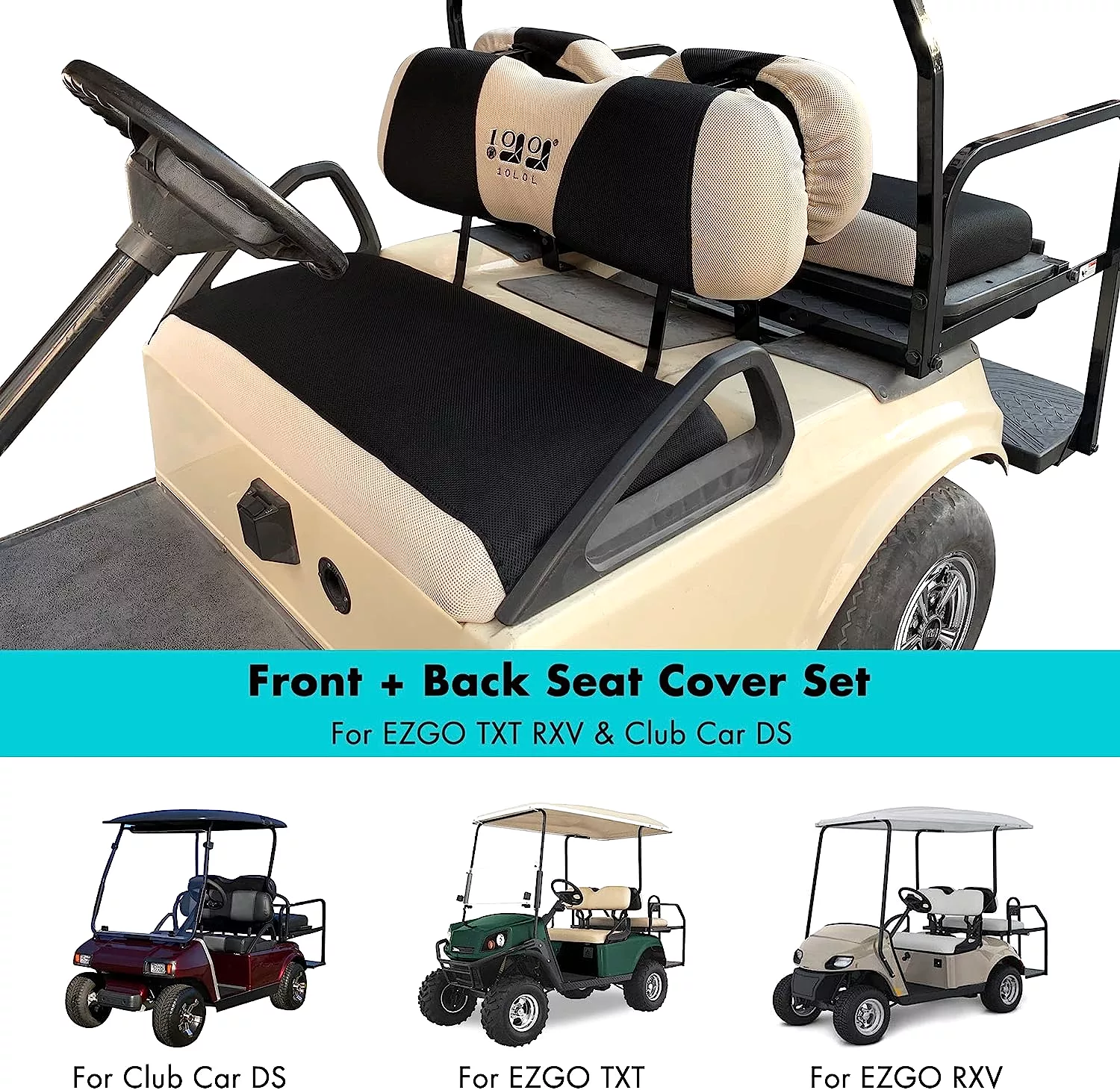 High-Quality and Comfortable Golf Cart Seat Cover for EZGO TXT Club Car DS  - 10L0L