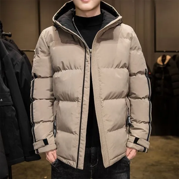 Hooded puffer jacket  for men