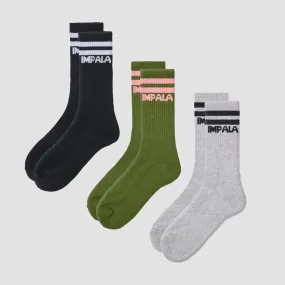 Impala Stripe Socks 3 Pack Camo